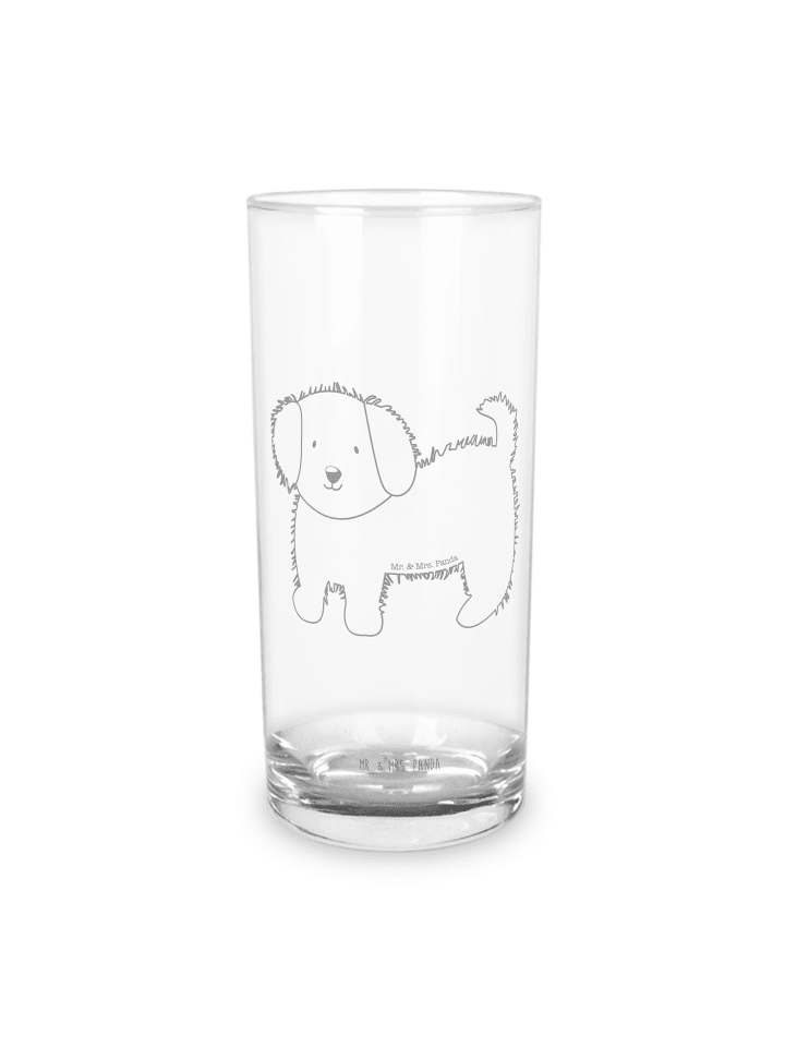 Glas Hund Flauschig ohne Spruch in Transparent