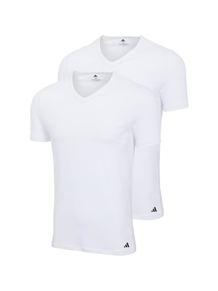 T-Shirt T-Shirt Basic V-Neck 2P in White
