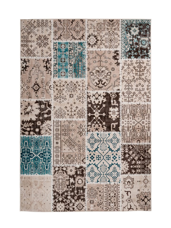 Wohnzimmer Teppich – Kurzflorteppich Ariya 425 in taupe - rechteckig