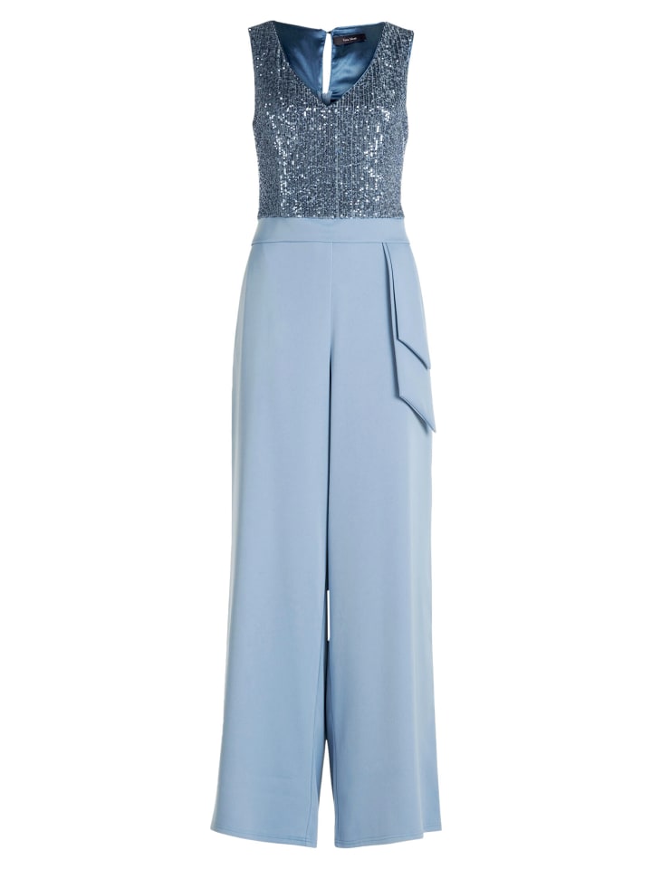 Jumpsuit mit Pailletten in Light Steel Blue