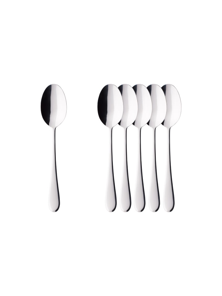 6er Set Espressolöffel Oscar in Edelstahl 12 cm