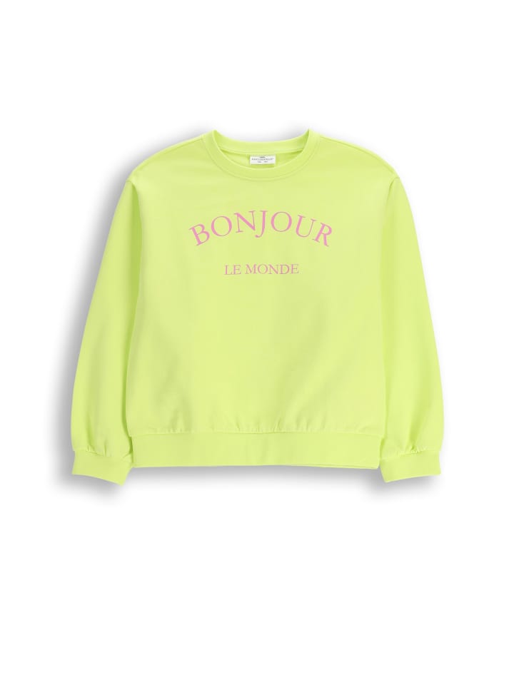 Oversize-Sweatshirt in limonengrün