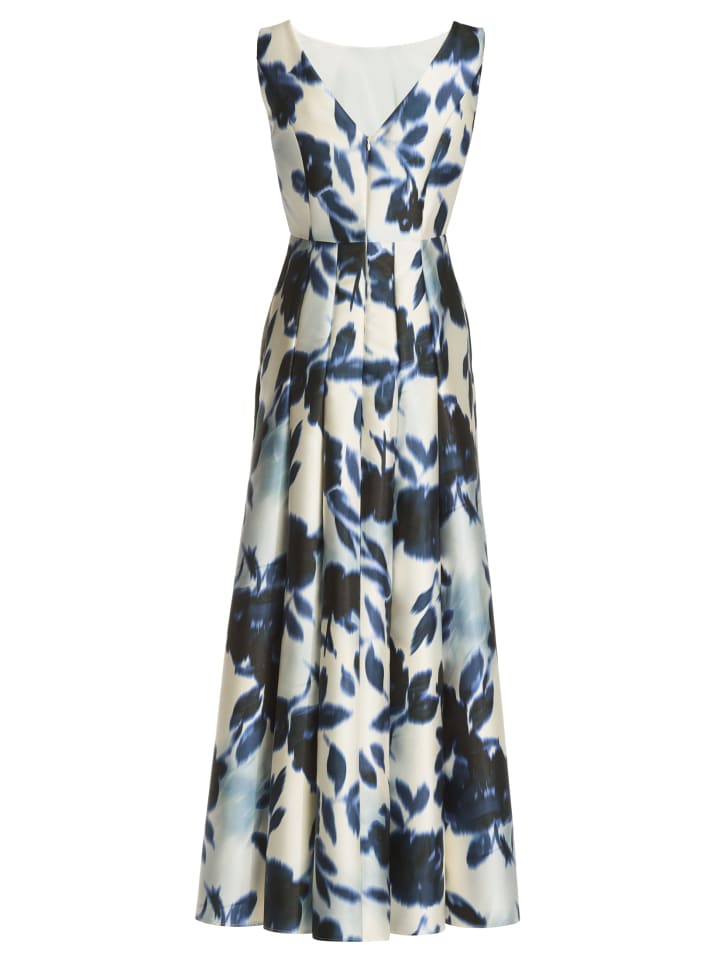 Abendkleid in ecru marine - 0001