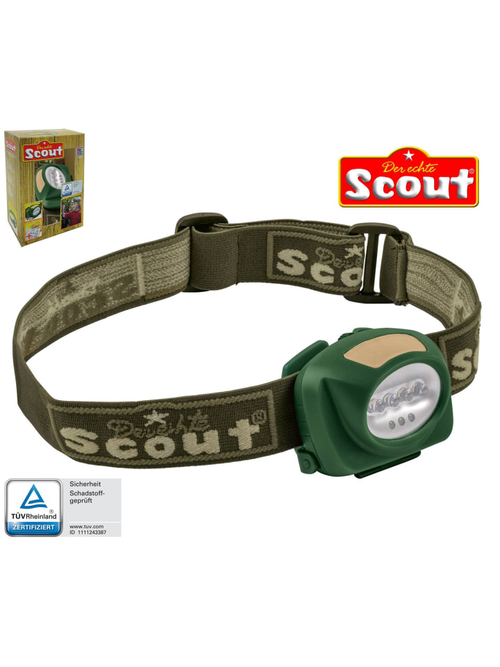 SCOUT LED Stirnlampe in Grün ab 3 Jahre