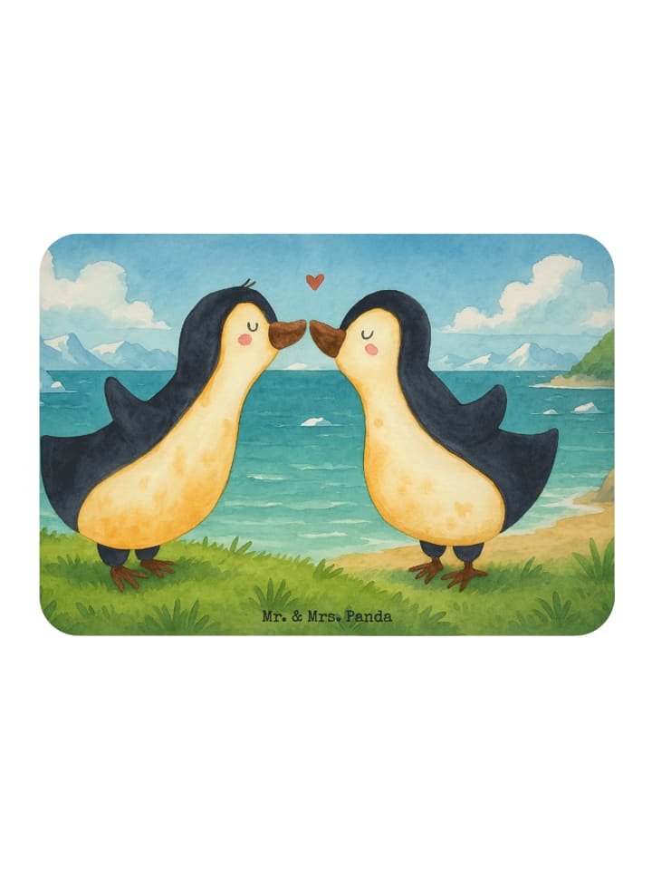 Magnet Pinguine Kuss Design ohne Spruch in Weiß