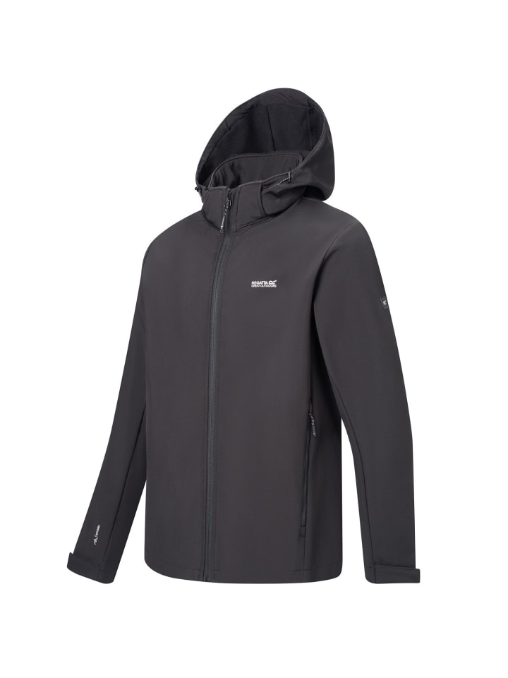 Denvo Übergangsjacke mit Kapuze in schwarz