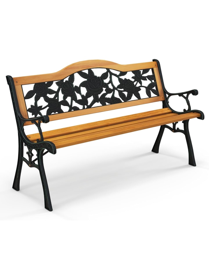 Gartenbank 126 x 52 x 74 cm in Beige
