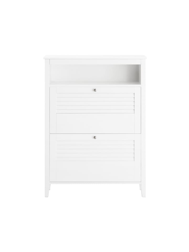 Schuhschrank in Mattweiß - (W) 24 x (H) 108 x (L) 78 cm