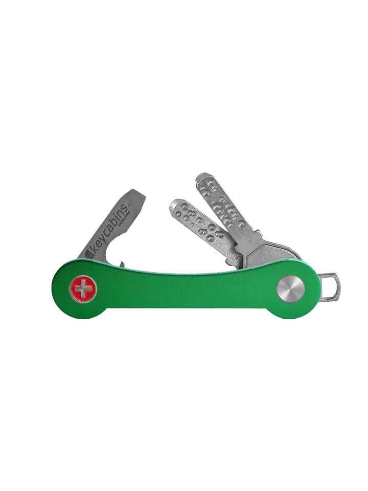 Schlüsselhalter Aluminium in green