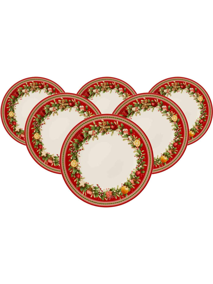 6er Set Speiseteller Winter Bakery Delight in Bunt ø 27,4 cm
