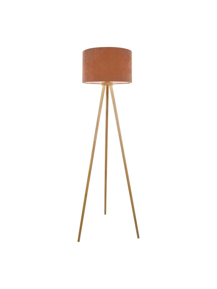 Stehleuchte "ARDITA" in braun - (L)61.6 cm x (B)61.6 cm x (H)152 cm