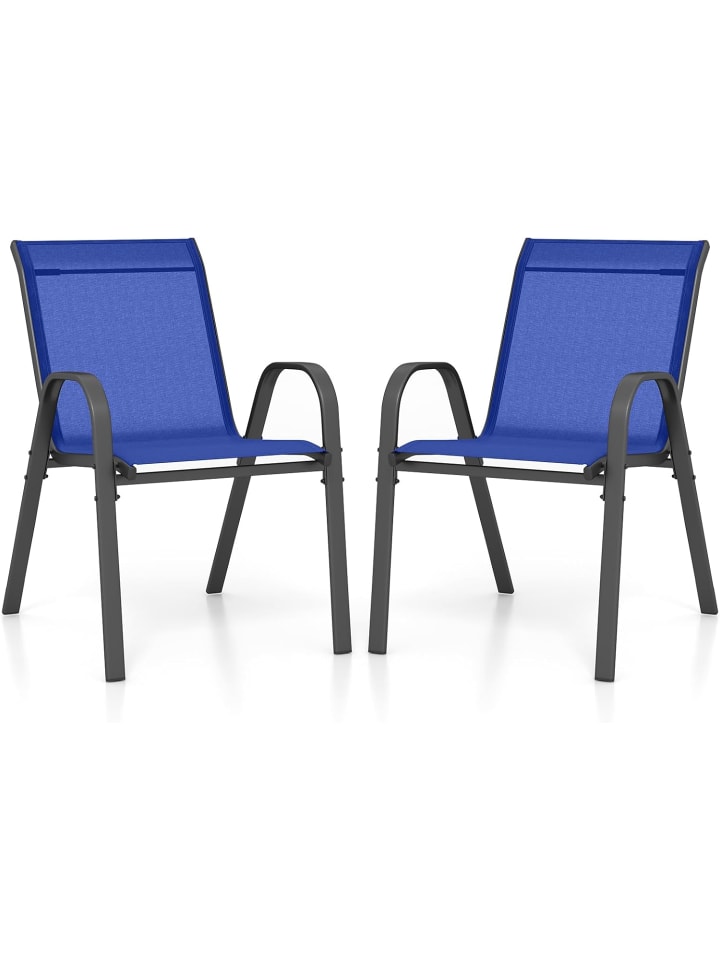 2er Set Gartenstühle 56x70x84cm in Blau