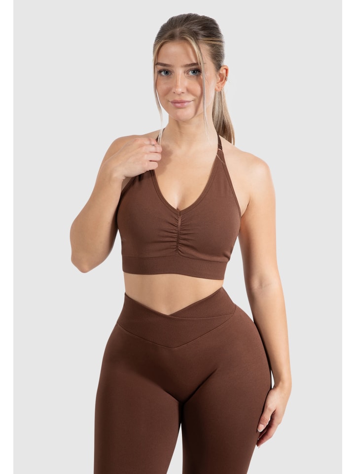 Sport BH Silvia Scrunch in Braun
