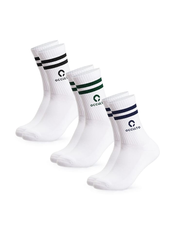 3er Pack Logo Tennissocken mit Streifen Ray in Mix
