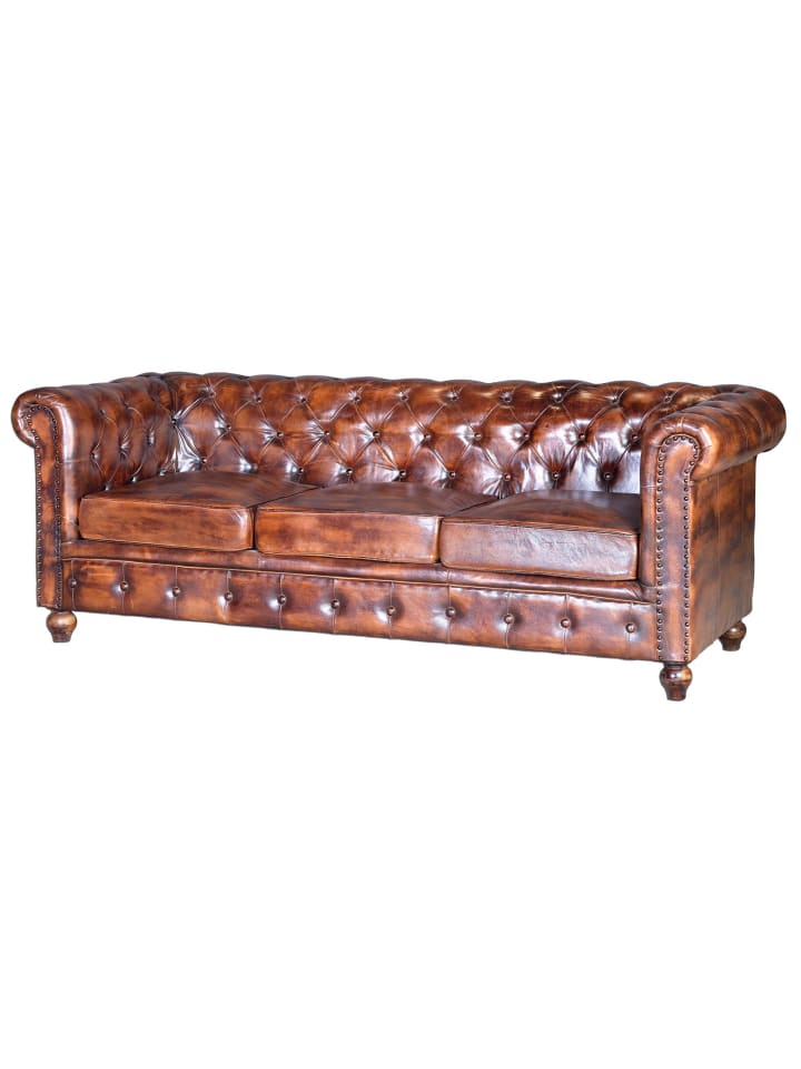 Sofa aus Kuhleder in Brown