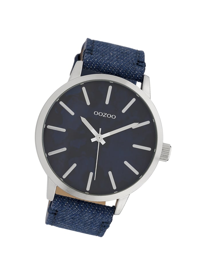 Analog-Armbanduhr Oozoo Timepieces blau groß (ca. 45mm)