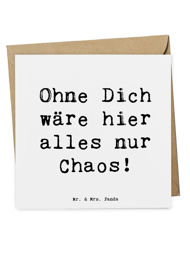 Briefkarte Spruch Reinigungskraft Held mit Spruch in Weiß