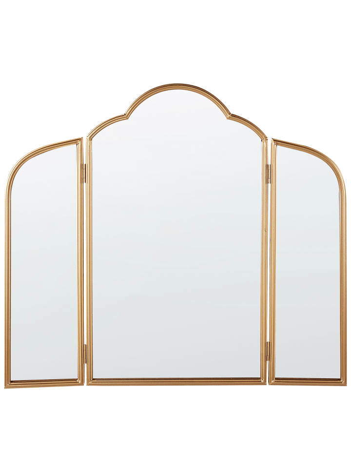 Dekospiegel SAVILLY in Gold - (W) 87 x (H) 77 x (L) 2 cm Vertikal