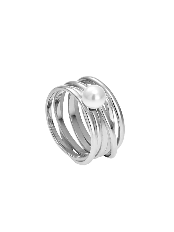 Ring Damen Serpens poliert in weiss