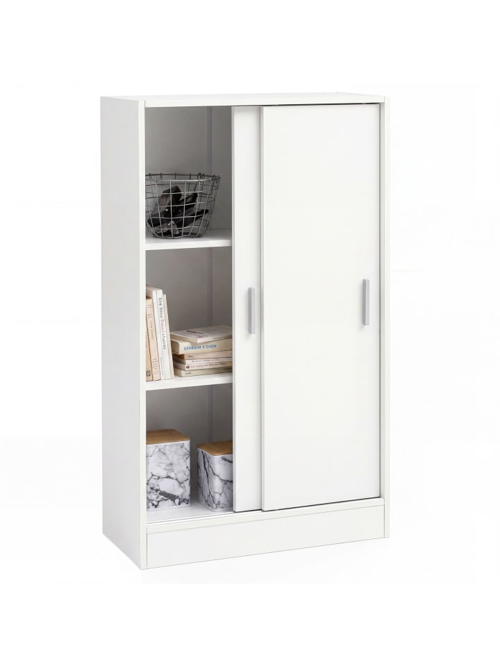 Sideboard in Weiß / Spanplatte / 60x29x108