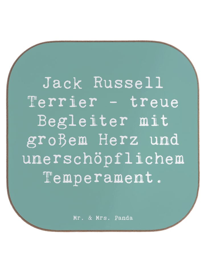 Glasuntersetzer Spruch Jack Russell Terrier mit... in Meeresbrise