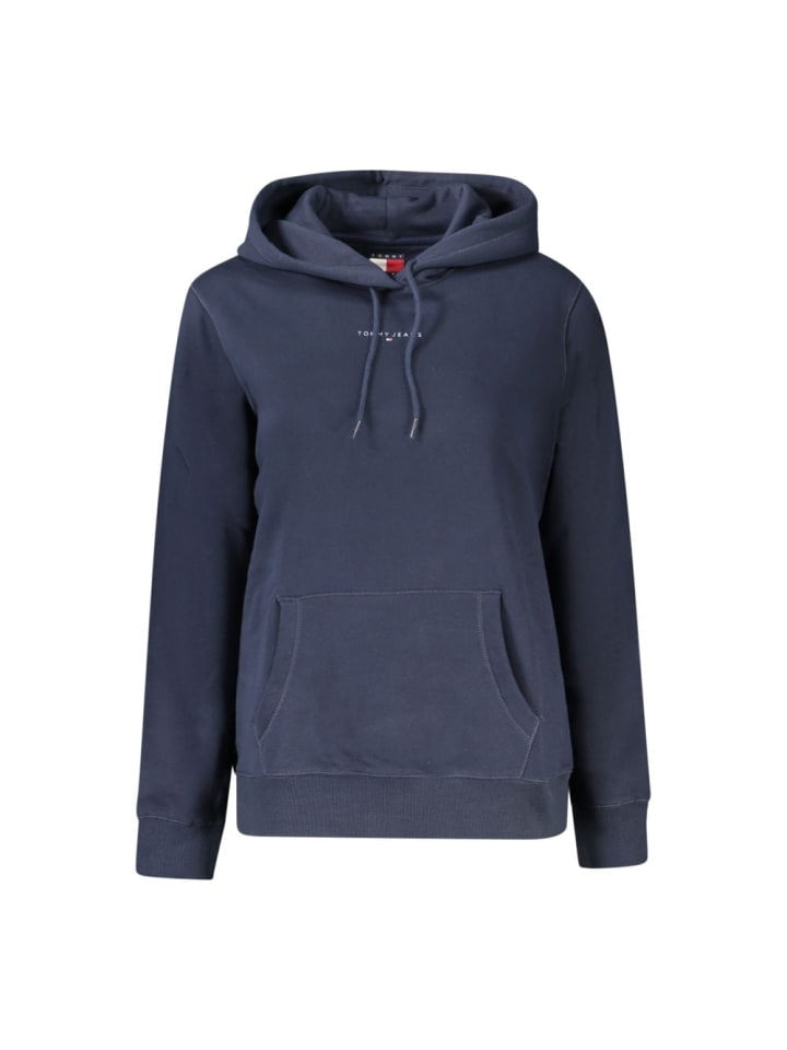 Blau Baumwolle Damen Hoodie