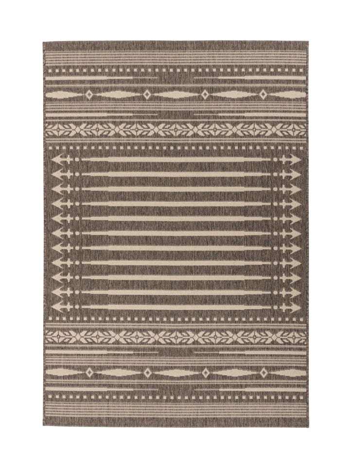 Kurzflor Teppich Splash 225 in braun - creme - rechteckig
