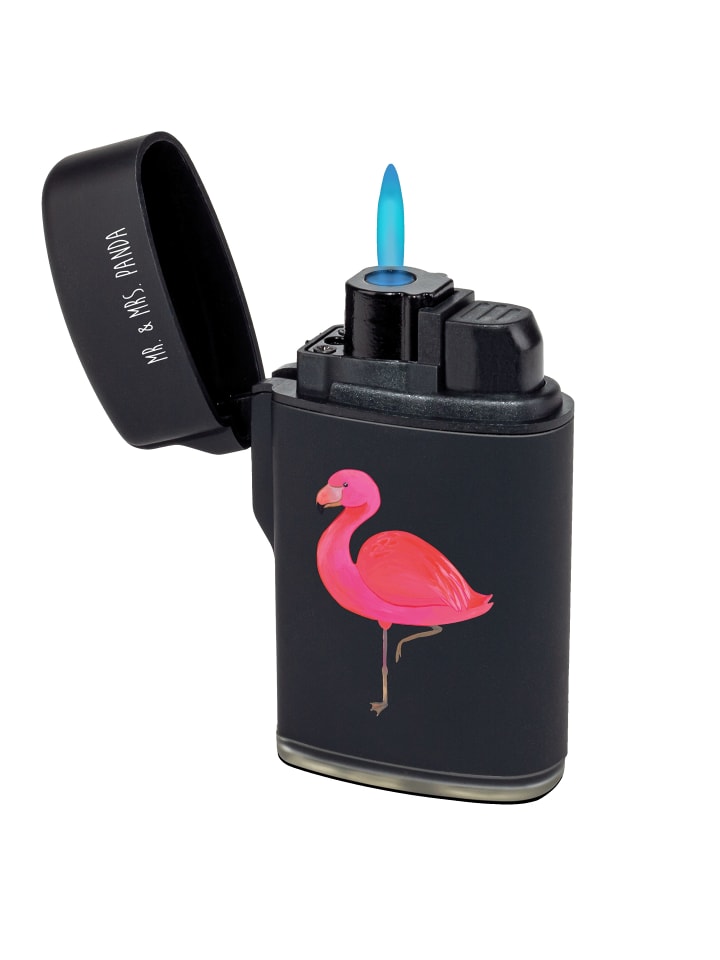 Sturmfeuerzeug Flamingo Classic ohne Spruch in Schwarz