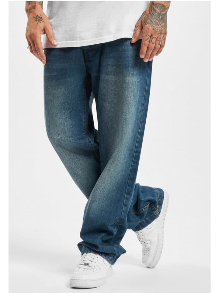 Jeanshose "WED Loose Fit Jeans" in Blau