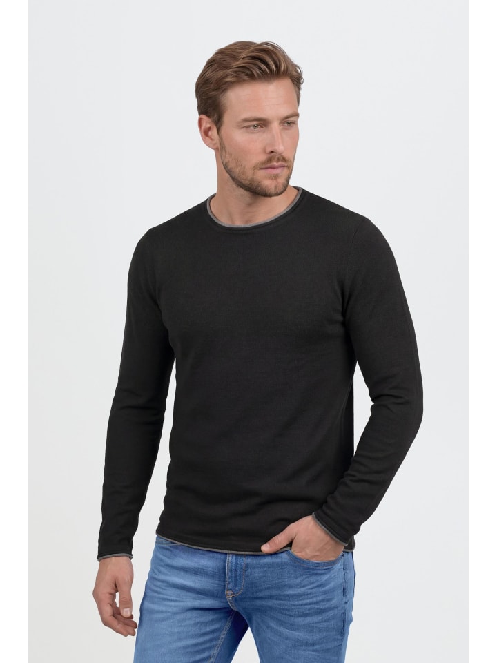 Strickpullover BHOdin in Schwarz