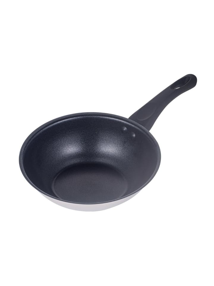 Michelino Tobias Wokpfanne aus hochwertigem Edelstahl - 28 cm in Silber