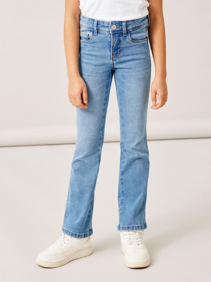 name it Mädchen Straight Leg Jeans Denim Hose NKFPOLLY in Blau günstig  kaufen | limango