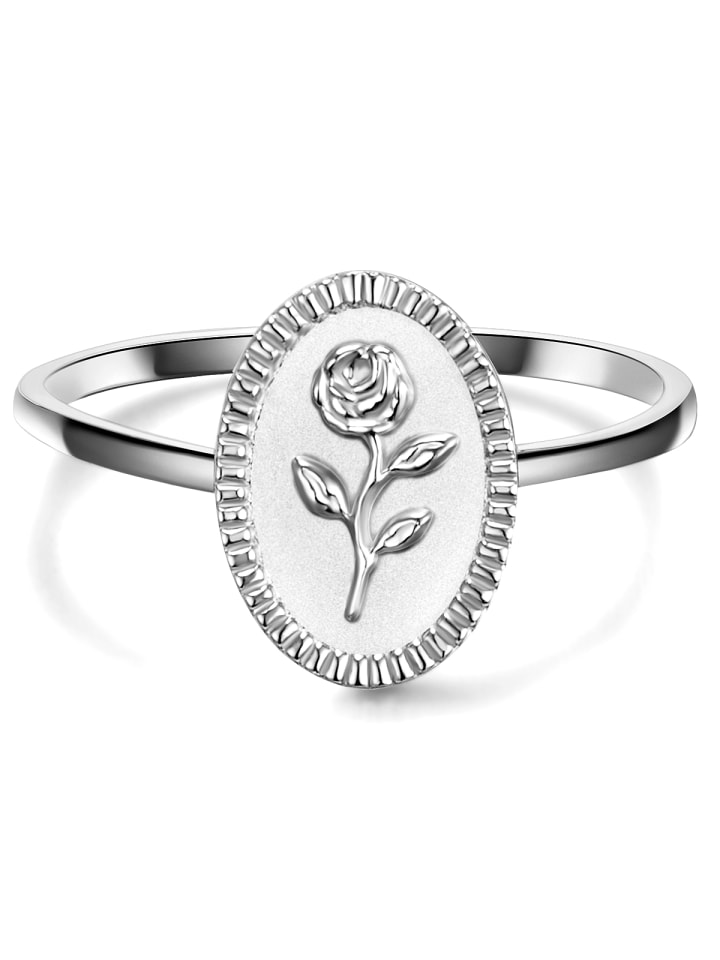 Ring Blume aus Sterling Silber in silber