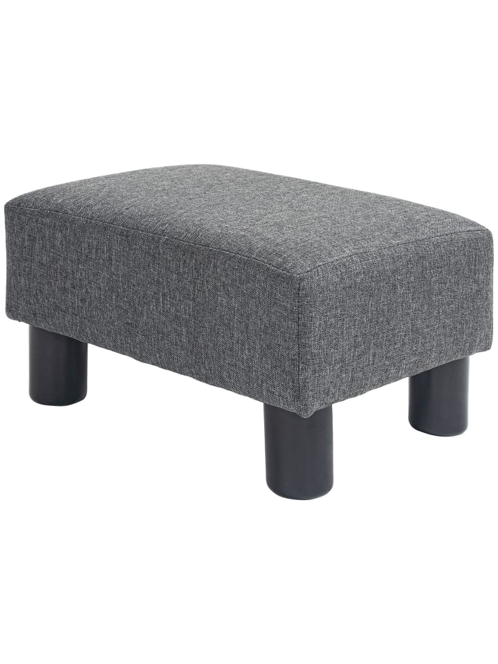 Fußhocker in Dunkelgrau 40L x 30B x 24H cm