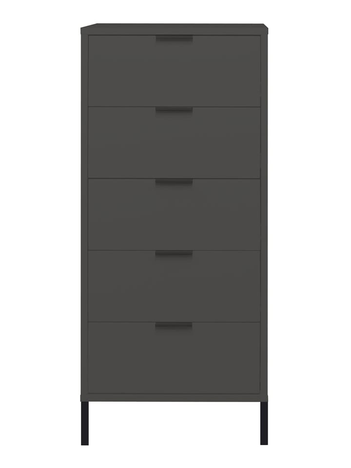 KOMMODE Erna 51x45x123 Anthrazit matt Lack