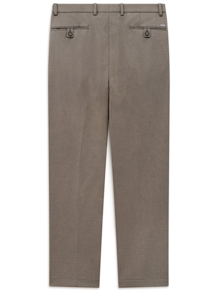 Bundfaltenhose in taupe