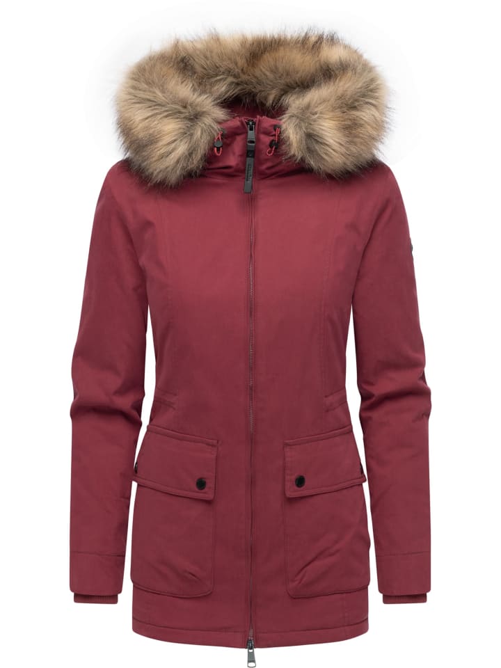 Kurzmantel Monadetta Warm YOUMODO in Wine Red