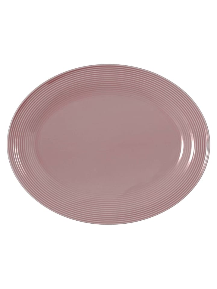 Servierplatte Beat Color Glaze in Altrosa 35 x 28 cm
