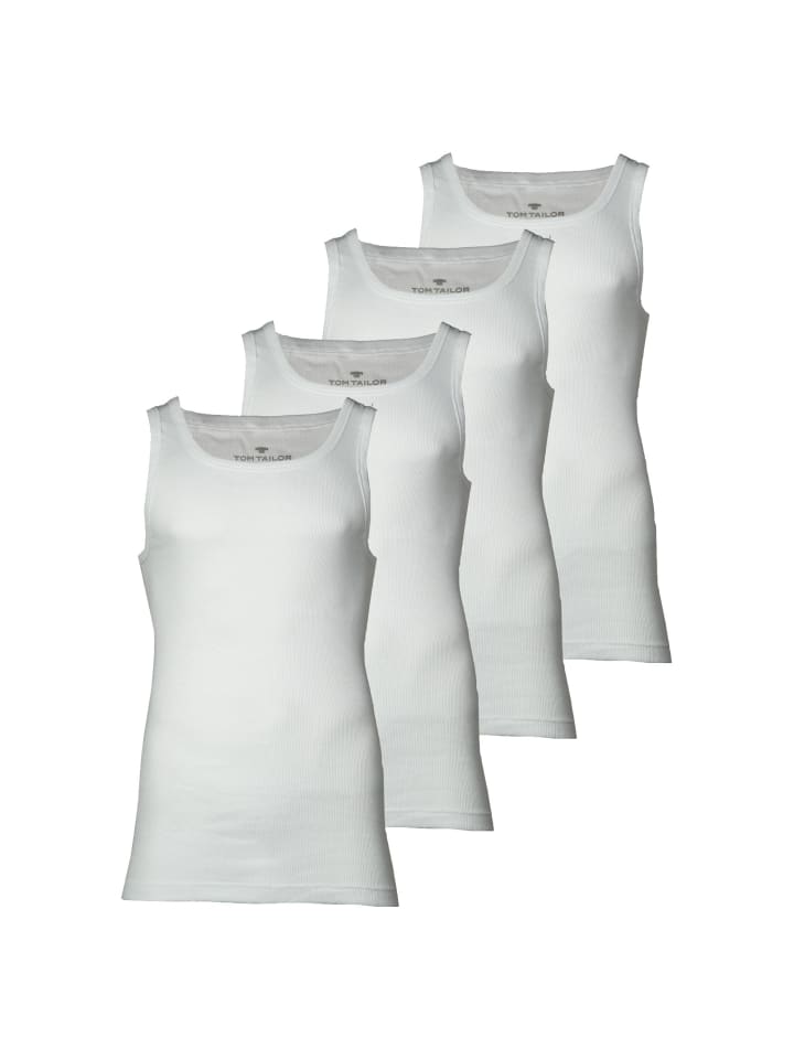 Unterhemd 4er Pack in Weiß