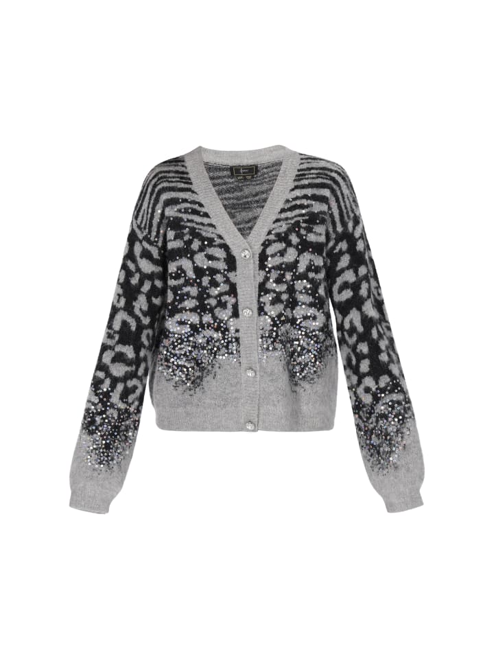 Women Cardigan in grey black