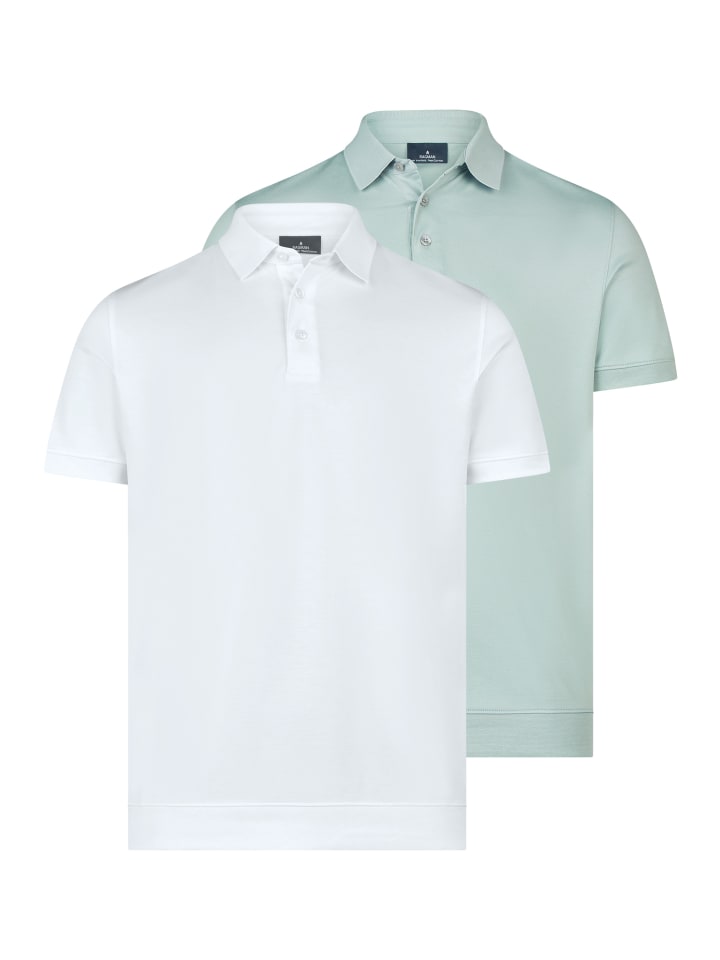 Poloshirt Basic in Hellgrau / hellgrün