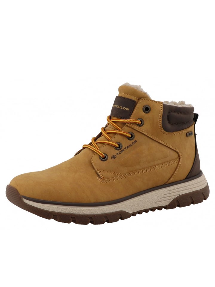 Schnürstiefel in Beige