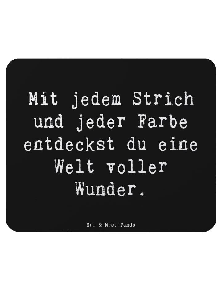 Mauspad Spruch Die Freude an der Kreativität en... in Schwarz