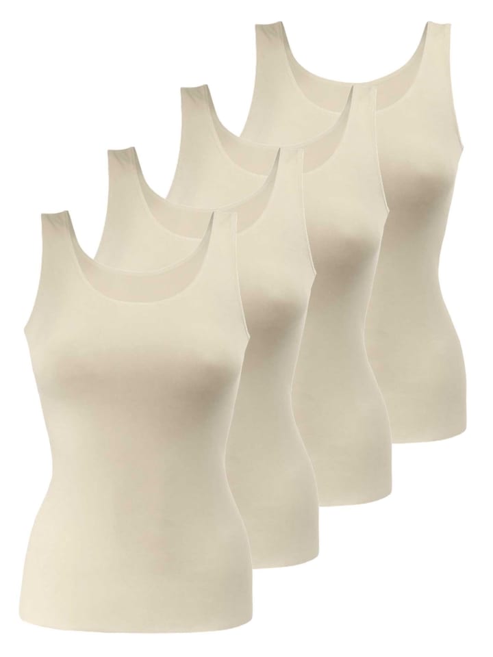 Seamless Unterhemd - Top 4er Set Tank Top in haut
