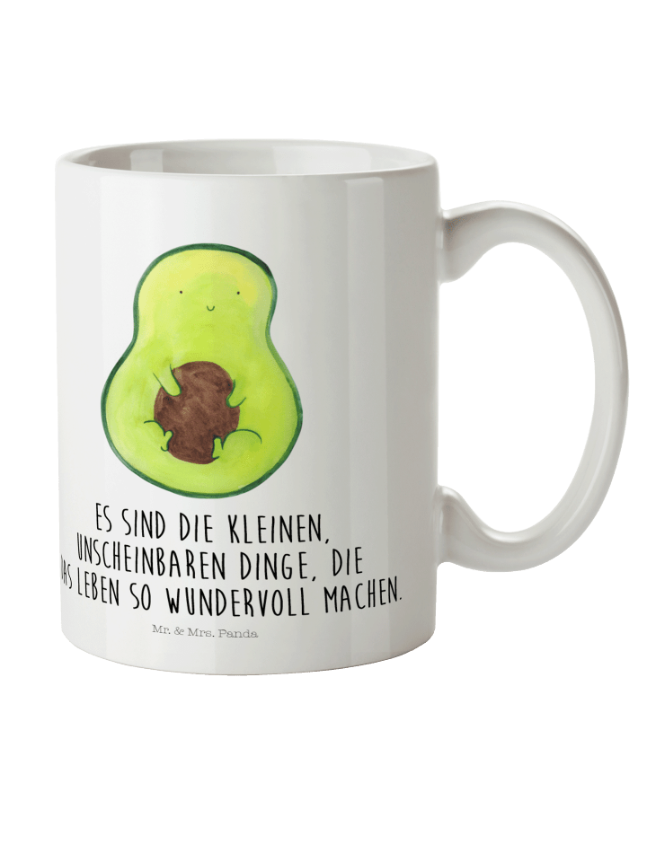 Kinderpott Avocado Kern mit Spruch in Weiß