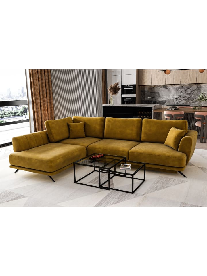 Lardo Recamiere Links in Amber -  (L) 191 x (B) 276 x (H) 90 cm