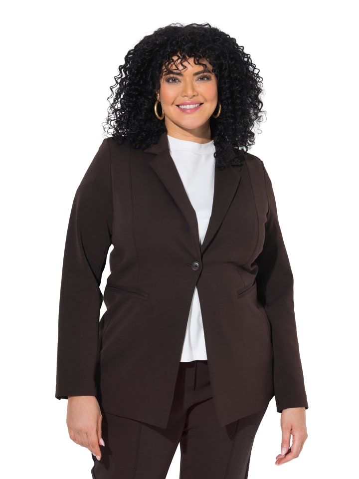 Jerseyblazer in mahagoni
