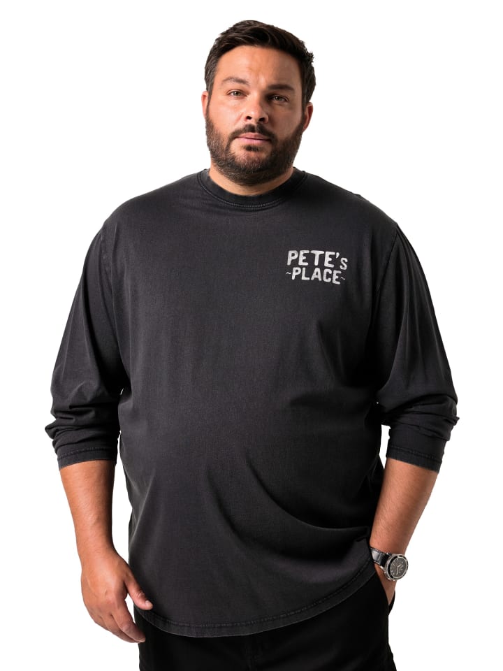Kurzarm T-Shirt in schwarz