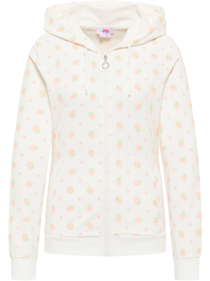 Damen Sweatjacke in Wollweiss