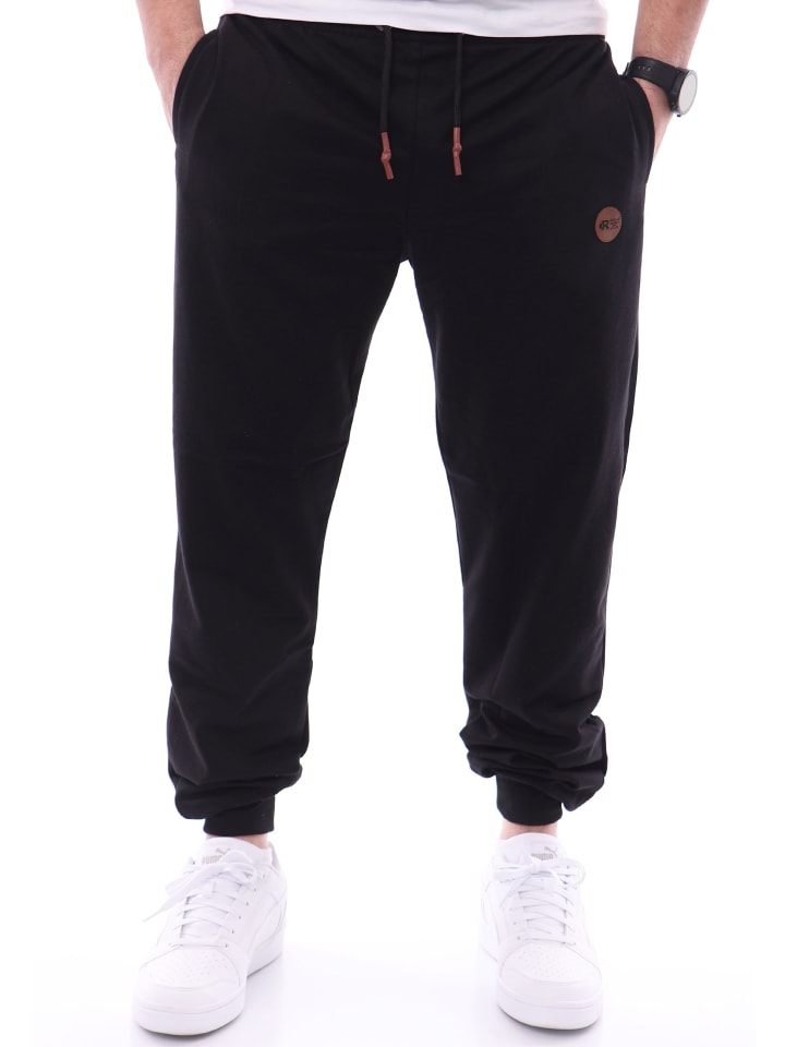 Jogginghose mit Brandpatch in schwarz